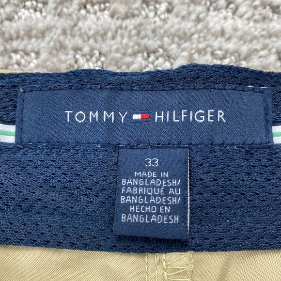 Tommy Hilfiger Khaki Shorts Chino Men 33 Brown Zip Pocket Casual Outdoor Preppy - Picture 3 of 13
